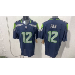 Men Seattle Seahawks  12 Fan Navy 2026 F U S E  Vapor Untouchable Limited Stitched Football Jersey
