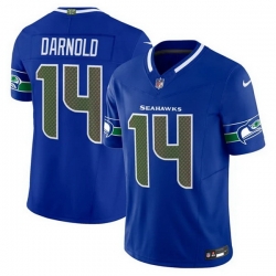 Men Seattle Seahawks  14 Sam Darnold Royal 2025 F U S E   Rivalries  Vapor Untouchable Limited Stitched Football Jersey