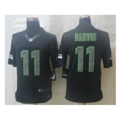 Nike Seattle Seahawks 11 Harvin Black Impact Limited NFL Jersey