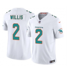 Men Miami Dolphins 2 Malik Willis White 2026 F U S E Vapor Limited Stitched Football Jersey Men Miami Dolphins 2 Malik Willis White 2026 F U S E Vapor Limited Stitched Football Jersey