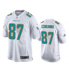 Men Miami Dolphins 87 Erik Ezukanma White Stitched Game Jersey