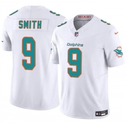 Men Miami Dolphins 9 Jonnu Smith White 2024 F U S E Vapor Limited Stitched Football Jersey