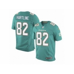 Nike Miami dolphins 82 Brian Hartline green Elite NFL Jersey