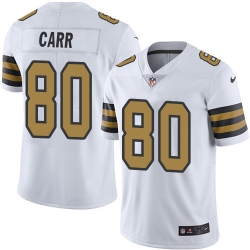 Limited Nike White Mens Austin Carr Jersey NFL 80 New Orleans Saints Rush Vapor Untouchable