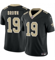 Men New Orleans Saints 19 Barion Brown Black 2026 Draft F U S E Vapor Limited Stitched Football Jersey Men New Orleans Saints 19 Barion Brown Black 2026 Draft F U S E Vapor Limited Stitched Football Jersey