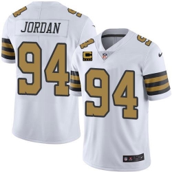 Men New Orleans Saints 2022 #94 Cameron Jordan White With 4-star C Patch Stitched NFL Jersey