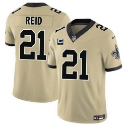 Men New Orleans Saints 21 Justin Reid Gold 2025 F U S E  With 1 Star C Patch Alternate Vapor Limited Stitched Football Jersey