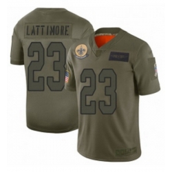 Men New Orleans Saints 23 Marshon Lattimore Limited Camo 2019 Salute to Service Football Jersey