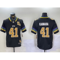 Men New Orleans Saints 41 Alvin Kamara Black 2024 F U S E Vapor Limited Stitched Jersey 5