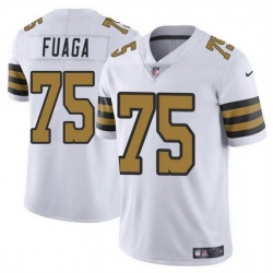 Men New Orleans Saints 75 Taliese Fuaga White 2024 Draft Color Rush Limited Stitched Football Jersey