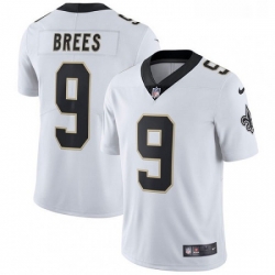 Mens Nike New Orleans Saints 9 Drew Brees White Vapor Untouchable Limited Player NFL Jersey