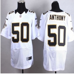 New New Orleans Saints #50 Stephone Anthony White Men' Stitched NFL Elite Jersey