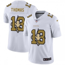 New Orleans Saints 13 Michael Thomas White Men Nike Team Logo Dual Overlap Limited NFL Jersey