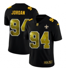 New Orleans Saints 94 Cameron Jordan Men Black Nike Golden Sequin Vapor Limited NFL Jersey