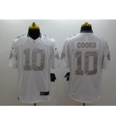 Nike New Orleans Saints 10 Brandin Cooks White Game Platinum NFL Jersey