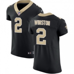 Nike Saints 2 Jameis Winston Black Team Color Men Stitched NFL Vapor Untouchable Elite Jersey