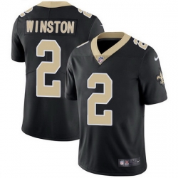 Nike Saints 2 Jameis Winston Black Team Color Men Stitched NFL Vapor Untouchable Limited Jersey