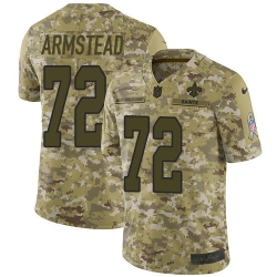 Nike Saints 72 Terron Armstead Camo Mens Stitched NFL Limited 2018 Salute To Service Jersey