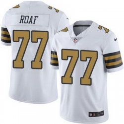 Nike Saints #77 Willie Roaf White Mens Stitched NFL Limited Rush Jersey