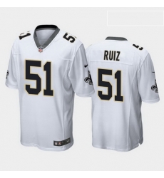 men cesar ruiz new orleans saints white game jersey 