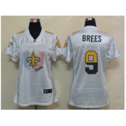 Nike Womens New Orleans Saints #9 Brees White Jerseys