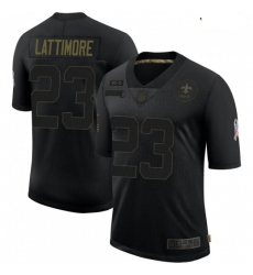 Youth New Orleans Saints 23 Marshon Lattimore Black Salute To Service Limited Jersey