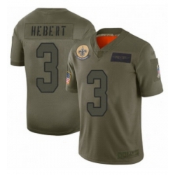 Youth New Orleans Saints 3 Bobby Hebert Limited Camo 2019 Salute to Service Football Jersey