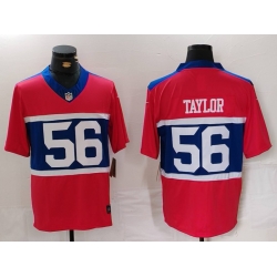 Men New York Giants 56 Lawrence Taylor Century Red Alternate Vapor F U S E  Limited Stitched Football Jersey