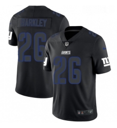 Mens Nike New York Giants 26 Saquon Barkley Limited Black Rush Impact NFL Jersey