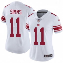 Womens Nike New York Giants 11 Phil Simms White Vapor Untouchable Limited Player NFL Jersey