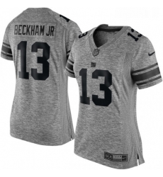 Womens Nike New York Giants 13 Odell Beckham Jr Limited Gray Gridiron NFL Jersey