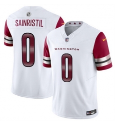Men Washington Commanders 0 Mike Sainristill White 2025 F U S E  Vapor Limited Stitched Football Jersey