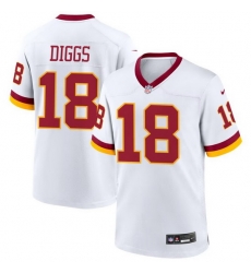 Men Washington Commanders 18 Stephon Diggs White Vapor Limited Stitched Football Jersey Men Washington Commanders 18 Stephon Diggs White Vapor Limited Stitched Football Jersey
