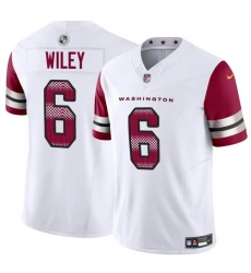 Men Washington Commanders 6 Michael Wiley White 2024 F U S E Vapor Limited Stitched Football Jersey