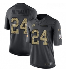 Mens Nike Washington Redskins 24 Josh Norman Limited Black 2016 Salute to Service NFL Jersey