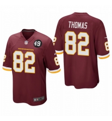 Washington Redskins 82 Logan Thomas Men Nike Burgundy Bobby Mitchell Uniform Patch NFL Game Jersey