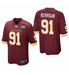 Washington Redskins 91 Ryan Kerrigan Men Nike Burgundy Bobby Mitchell Uniform Patch NFL Game Jersey