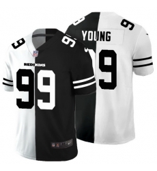 Washington Redskins 99 Chase Young Men Black V White Peace Split Nike Vapor Untouchable Limited NFL Jersey