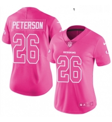 Womens Nike Washington Redskins 26 Adrian Peterson Limited Pink Rush Fashion NFL Jersey