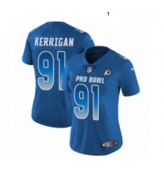 Womens Nike Washington Redskins 91 Ryan Kerrigan Limited Royal Blue NFC 2019 Pro Bowl NFL Jersey