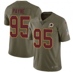 Nike Redskins #95 Da Ron Payne Olive Youth Stitched NFL Limited 2017 Salute to Service Jersey