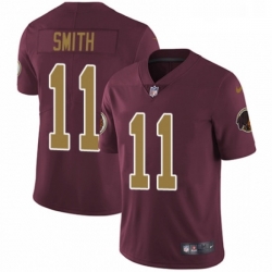 Youth Nike Washington Redskins 11 Alex Smith Burgundy RedGold Number Alternate 80TH Anniversary Vapor Untouchable Elite Player NFL Jersey