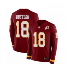 Youth Nike Washington Redskins 18 Josh Doctson Limited Burgundy Therma Long Sleeve NFL Jersey