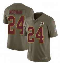 Youth Nike Washington Redskins 24 Josh Norman Limited Olive 2017 Salute to Service NFL Jersey