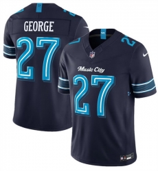 Men Tennessee Titans 27 Eddie George Navy 2026 F U S E Music City Rivalries Collection Limited Stitched Football Jersey Men Tennessee Titans 27 Eddie George Navy 2026 F U S E Music City Rivalries Collection Limited Stitched Football Jersey