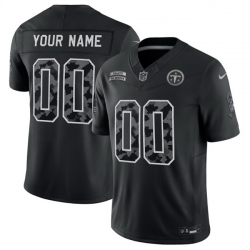 Men Tennessee Titans Active Player Custom Black F U S E  2026 Salute to Service Limited Stitched Football Jersey
