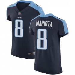 Mens Nike Tennessee Titans 8 Marcus Mariota Navy Blue Alternate Vapor Untouchable Elite Player NFL Jersey