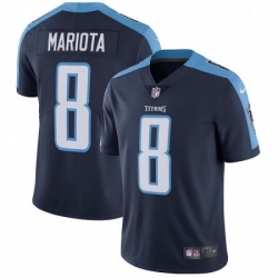 Mens Nike Tennessee Titans 8 Marcus Mariota Navy Blue Alternate Vapor Untouchable Limited Player NFL Jersey