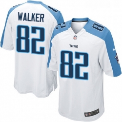 Mens Nike Tennessee Titans 82 Delanie Walker Game White NFL Jersey