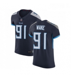 Mens Tennessee Titans 91 Cameron Wake Navy Blue Team Color Vapor Untouchable Elite Player Football Jersey